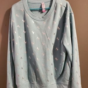 Nobo teal unicorn sweater